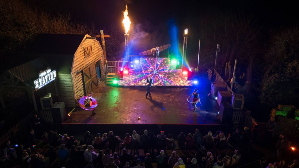 Fire-breathers at Fiesta of the Dead